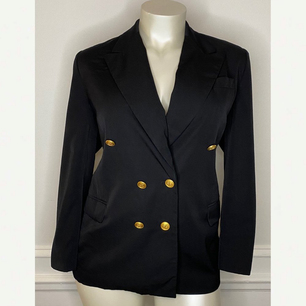 Talbots Black Double Breasted Blazer 20w